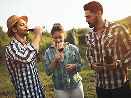 Tourists enjoying a tasting Tourists enjoying a tasting