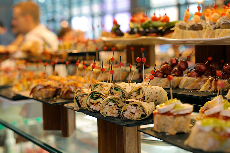 Pinchos at La Ribera Market, Bilbao Pinchos at La Ribera Market, Bilbao