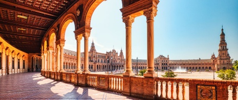 Plaza España in Sevilla, Andalucía Plaza España in Sevilla, Andalucía