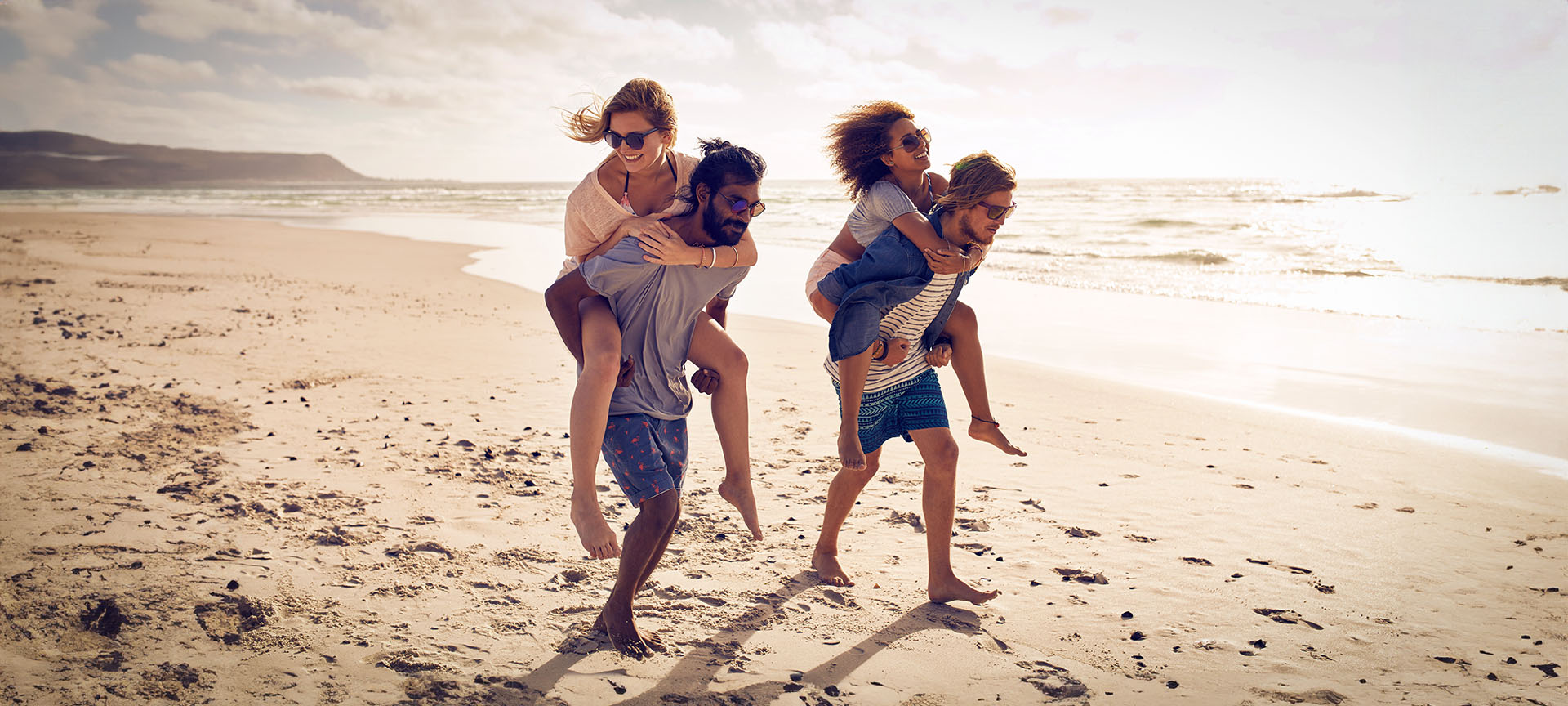 Friends on a beach Friends on a beach
