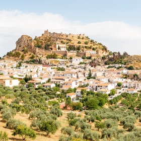 View of Moclín, Granada and its Moorish castle