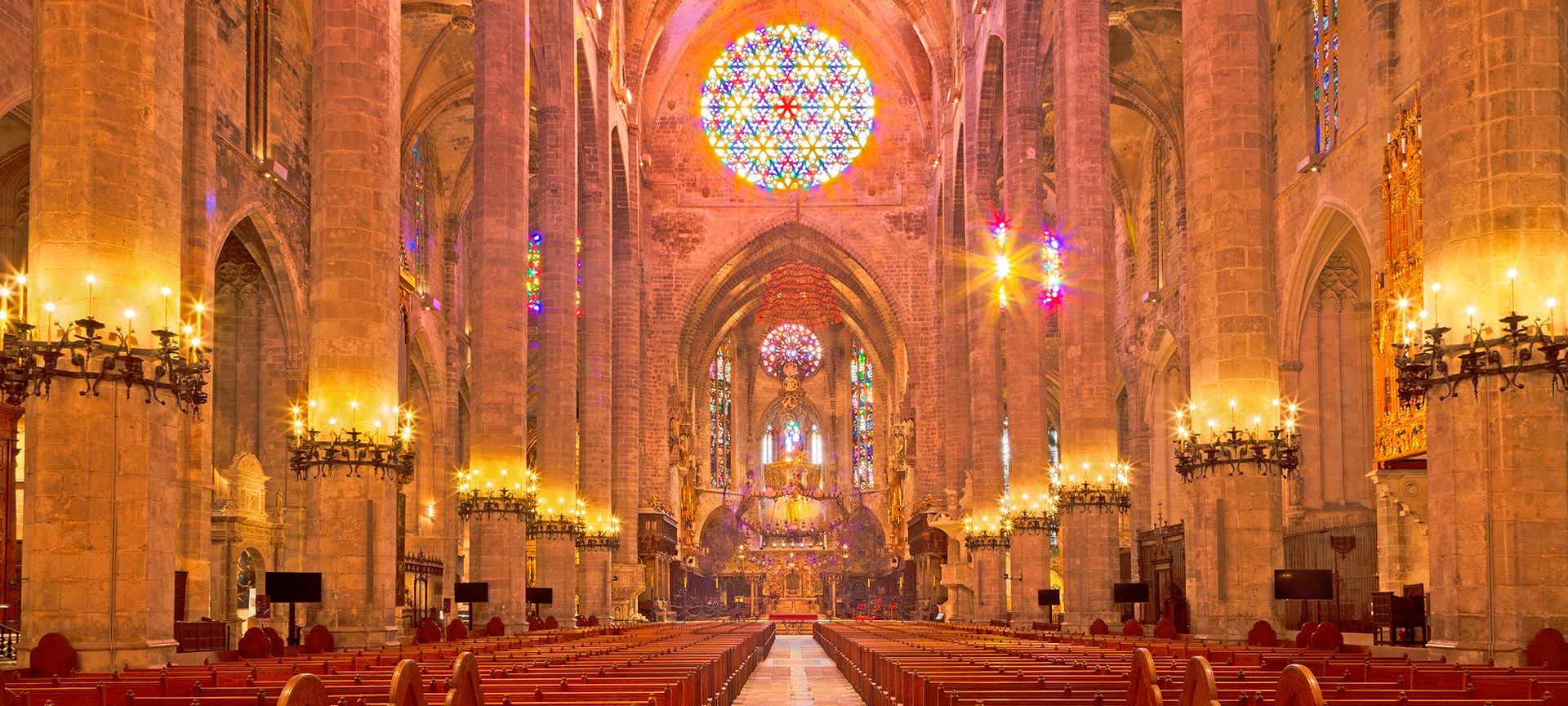 Interior of Palma Cathedral. Mallorca