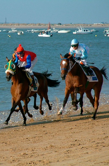 Carreras de caballos en la playa