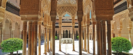 Courtyard of the Lions of the Alhambra, Granada