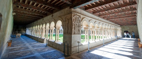Romanesque cloister of the Monastery of Santo Domingo de Silos, Burgos Romanesque cloister of the Monastery of Santo Domingo de Silos, Burgos