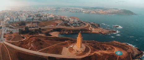 The Tower of Hercules in A Coruña, Galicia